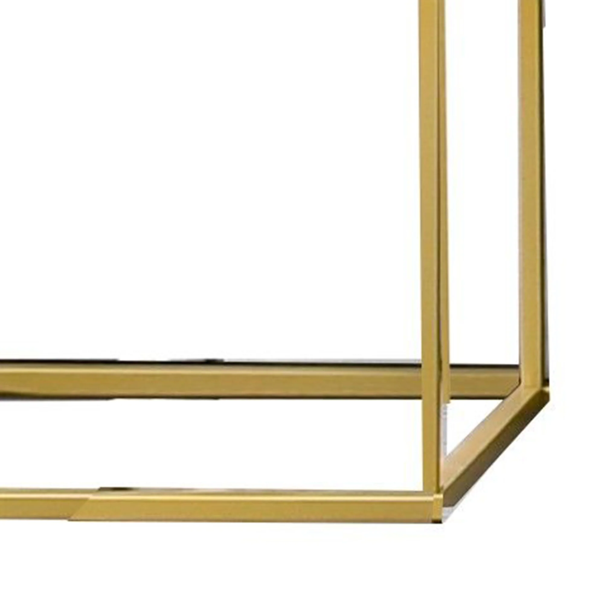 1 Drawer Wooden Nightstand With Metal Legs, Black And Gold By Benzara - Image 3