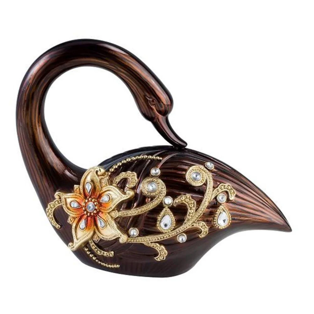 10" Bronze And Gold Polyresin Dove Statue Sculpture By Homeroots - Image 3