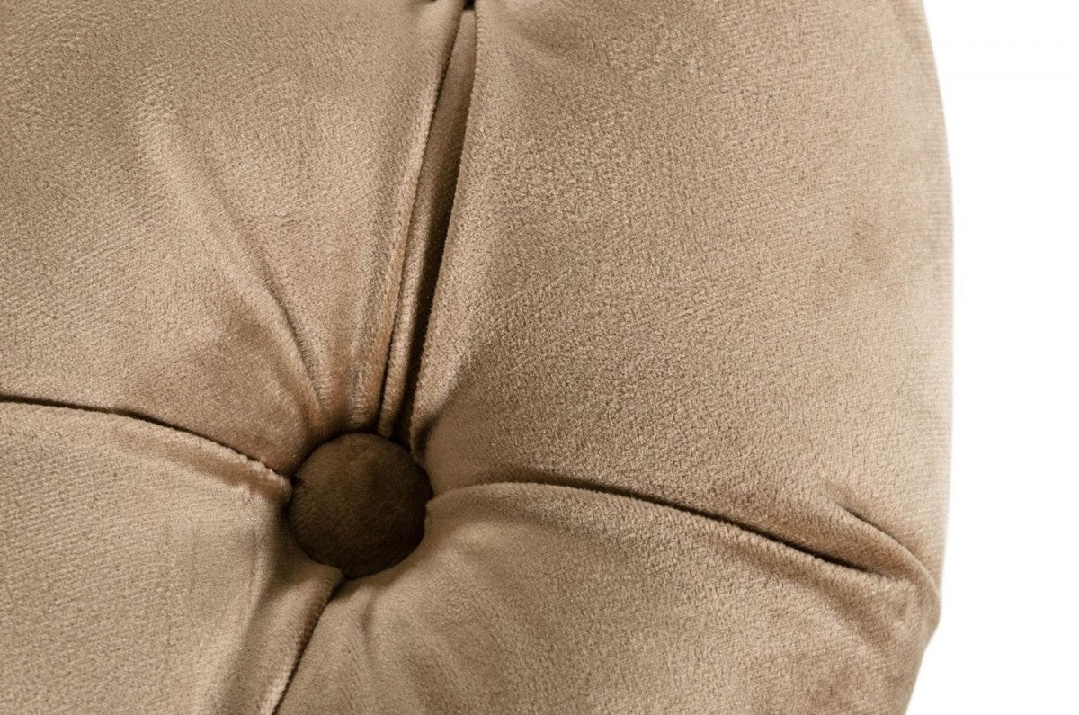 102.4" Beige And Gold Three Person Standard Metal Legs Sofa By Homeroots - Image 4