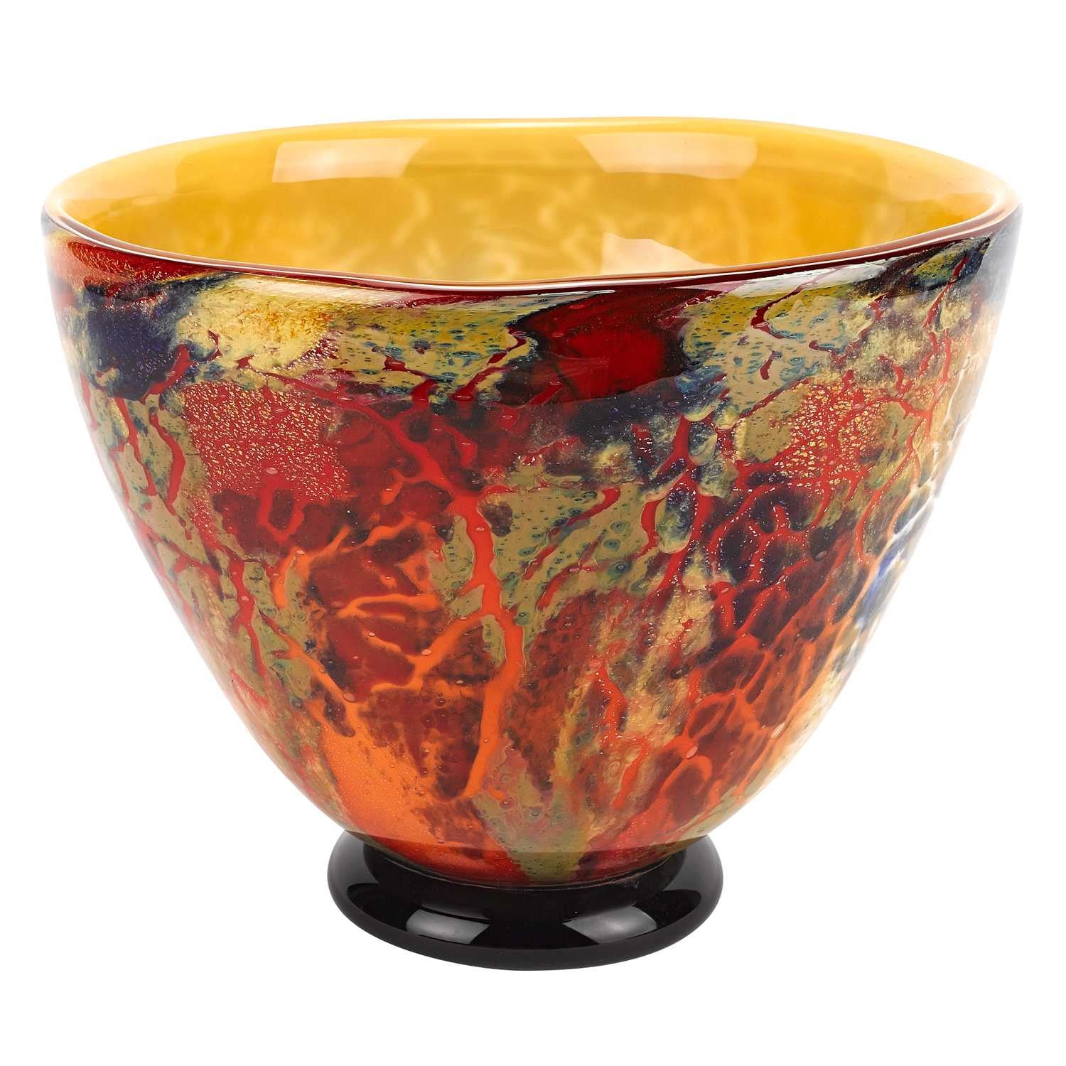 11 Mouth Blown Art Glass Centerpiece Or Punch Bowl By Homeroots - Image 2