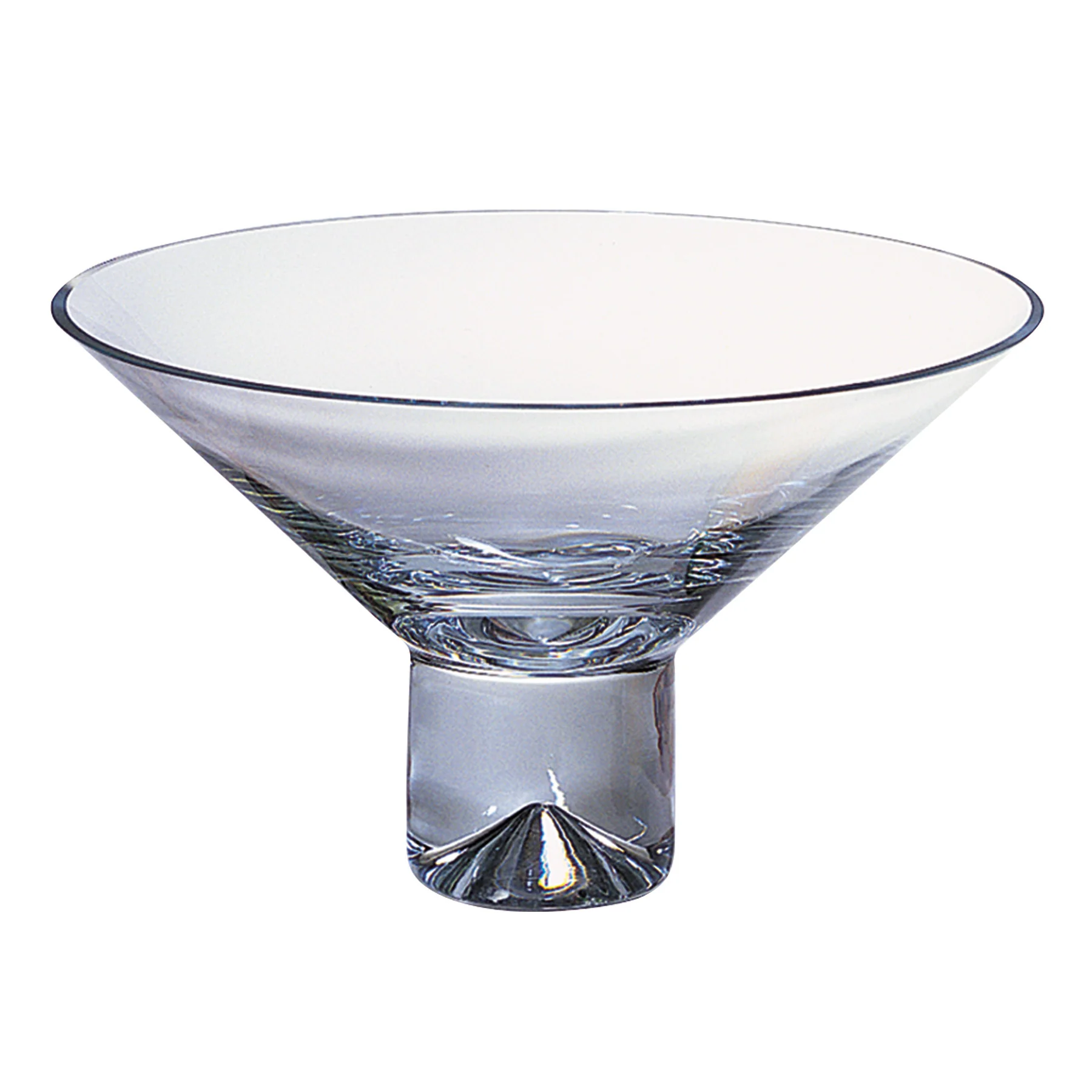 11 Mouth Blown Crystal Centerpiece Or Fruit Bowl By Homeroots - Image 2