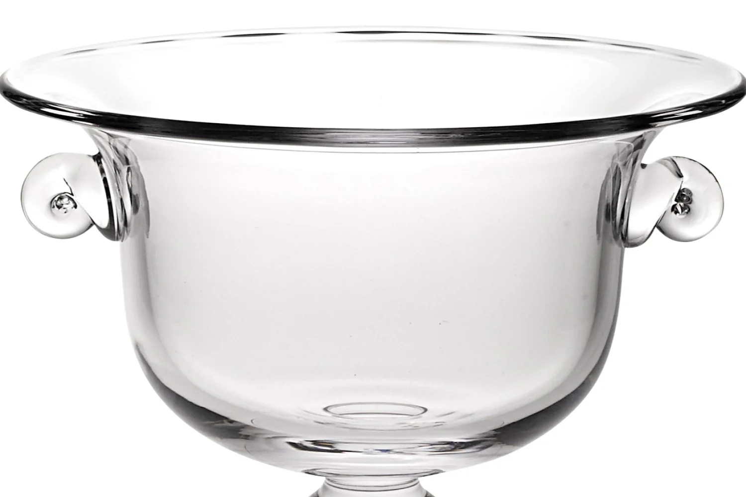 11 Mouth Blown Crystal European Made Trophy Centerpiece Fruit Or Punch Bowl By Homeroots - Image 3