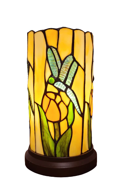 11" Tiffany Style Dragonfly Floral Accent Table Lamp By Homeroots - Image 9