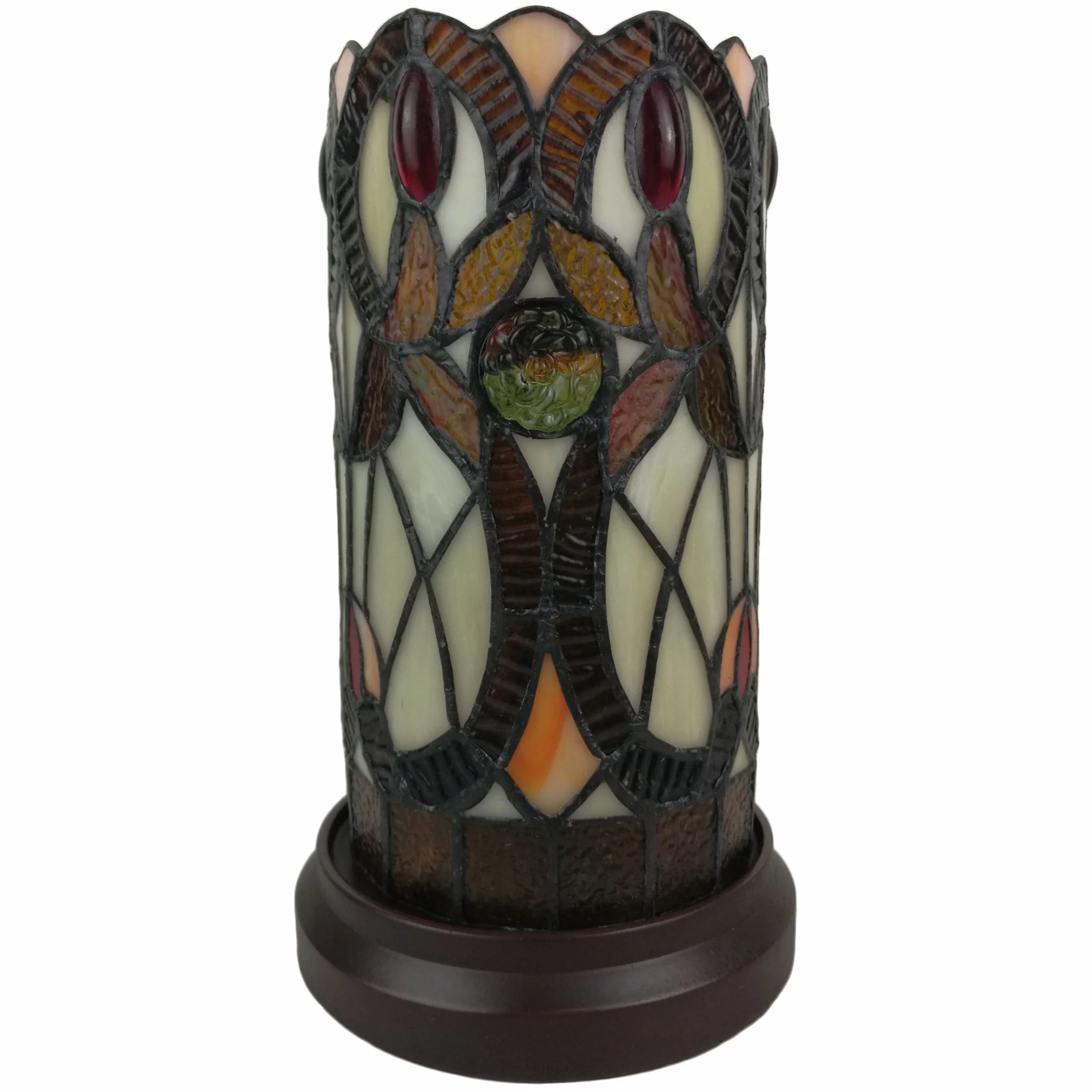11" Tiffany Style Floral Vintage Accent Table Lamp By Homeroots - Image 2