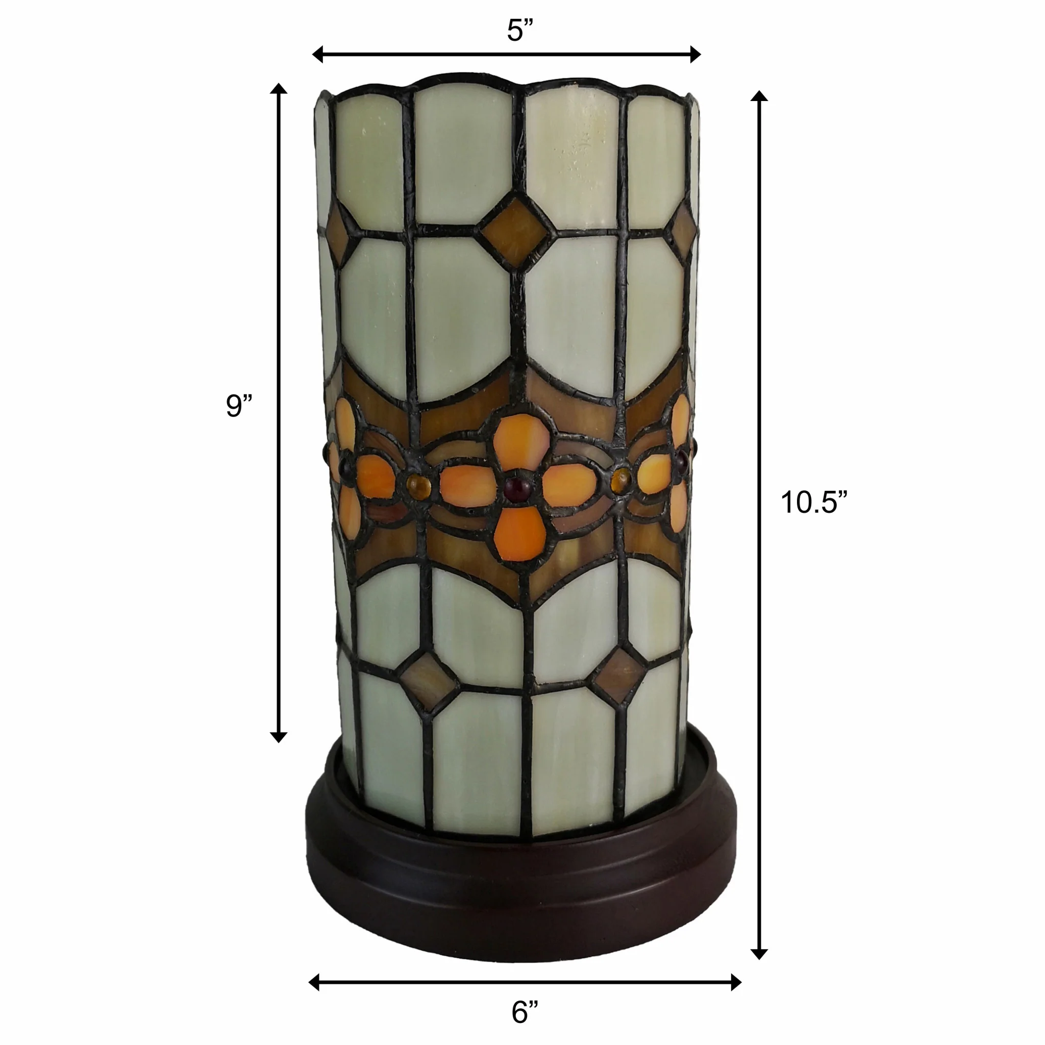 11" Tiffany Style Mosaic Tile Accent Table Lamp By Homeroots - Image 2