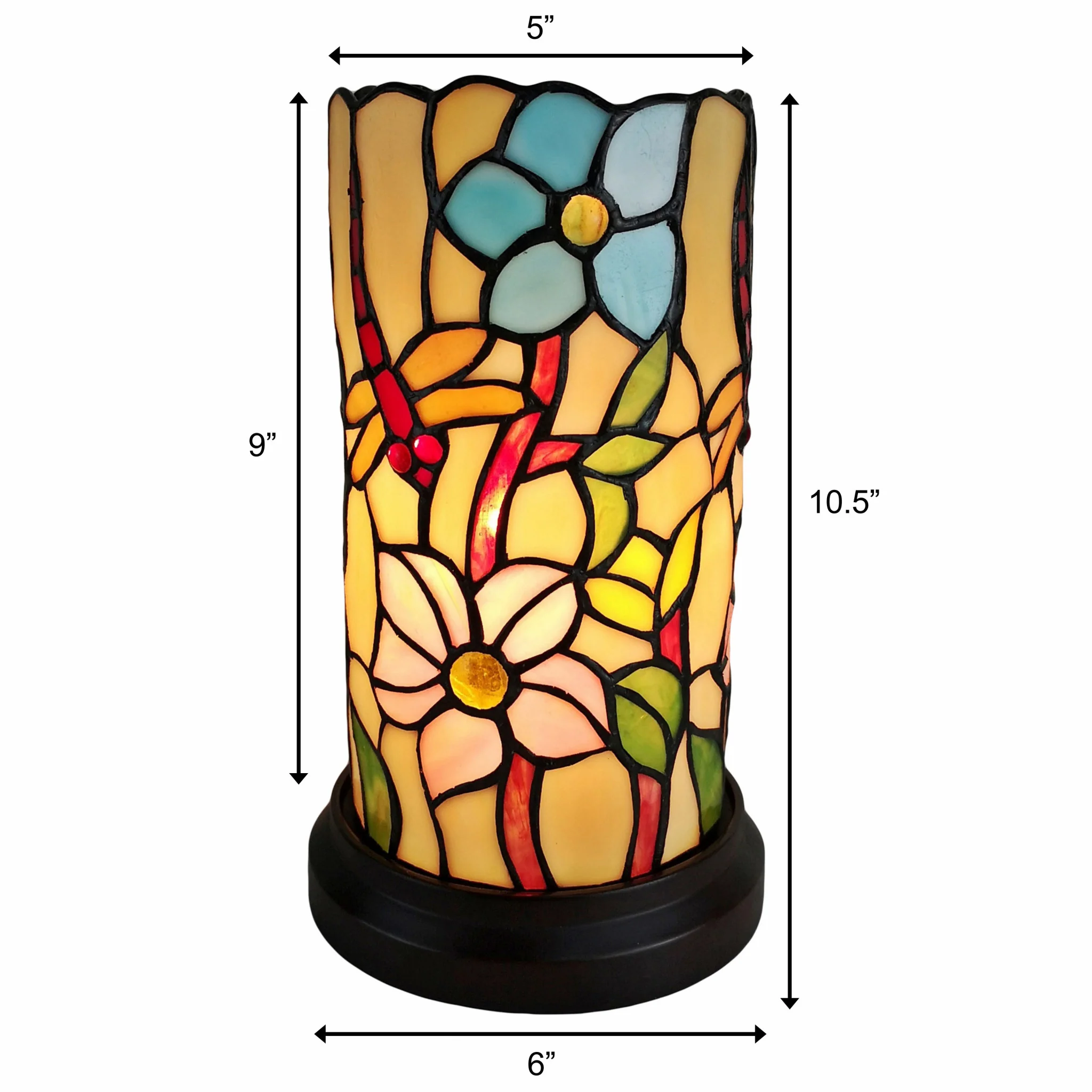 11" Tiffany Style Red Dragonfly Accent Table Lamp By Homeroots - Image 4