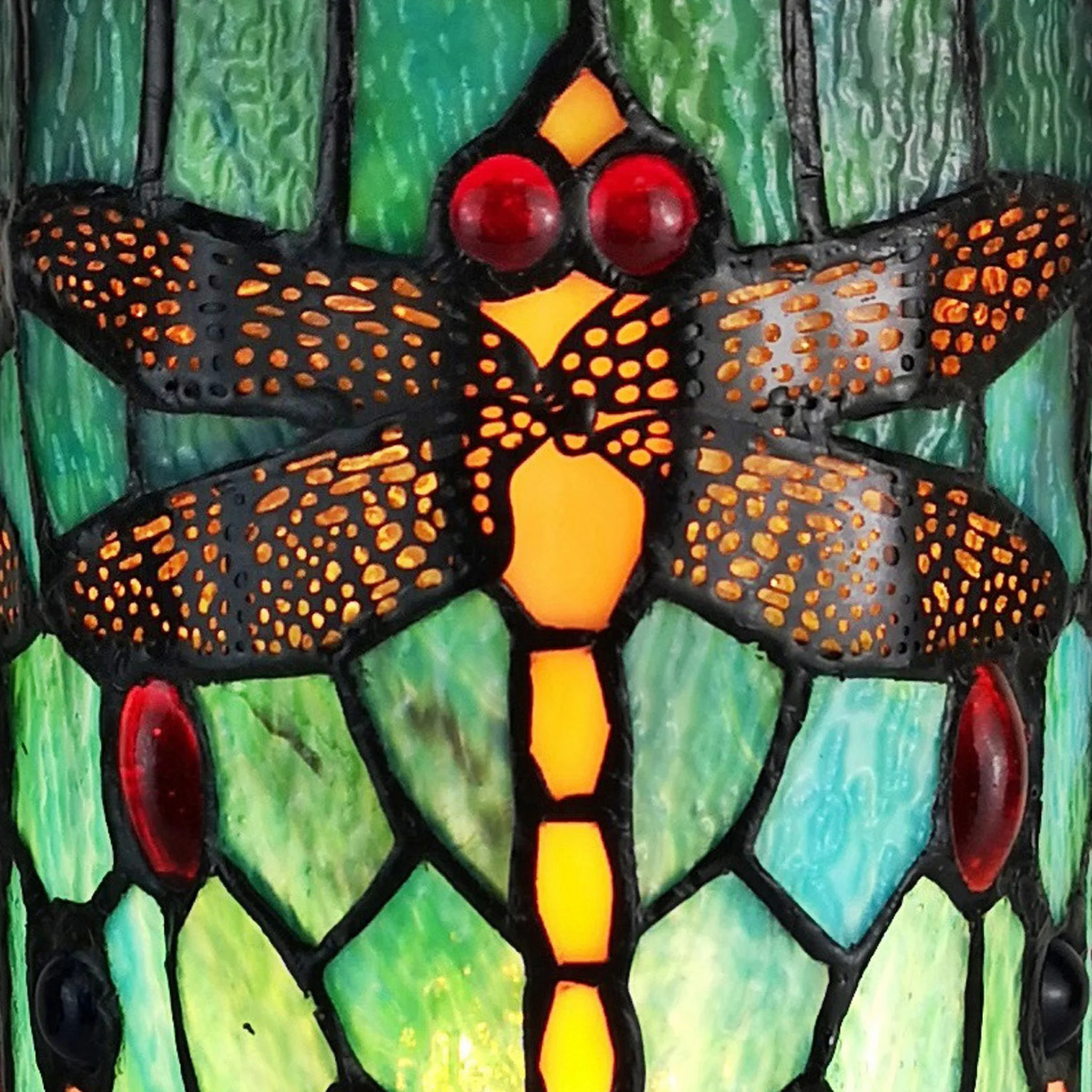 11" Tiffany Style Yellow Dragonfly Accent Table Lamp By Homeroots - Image 5