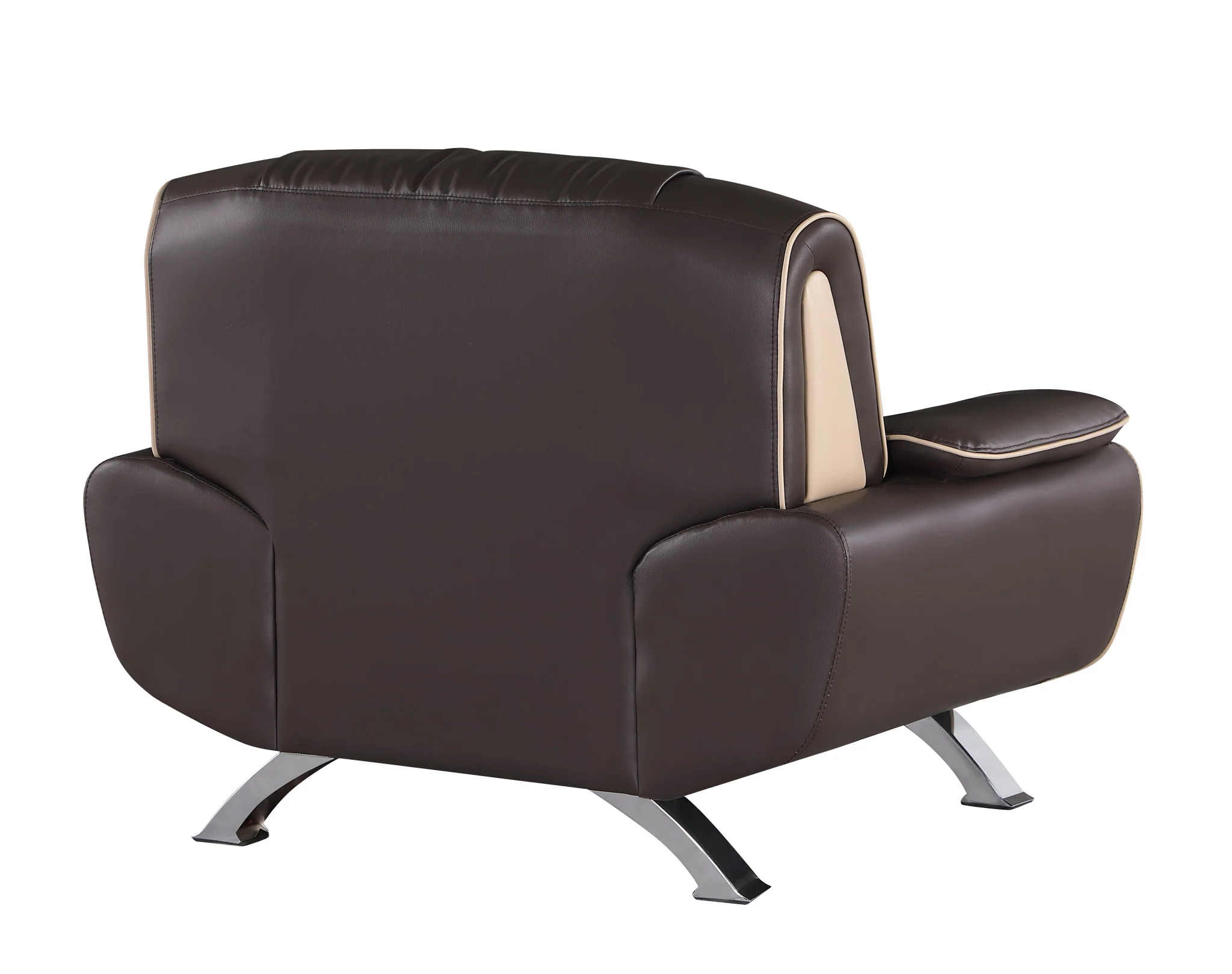 110" Sleek Brown Sofa Set By Homeroots - Image 6