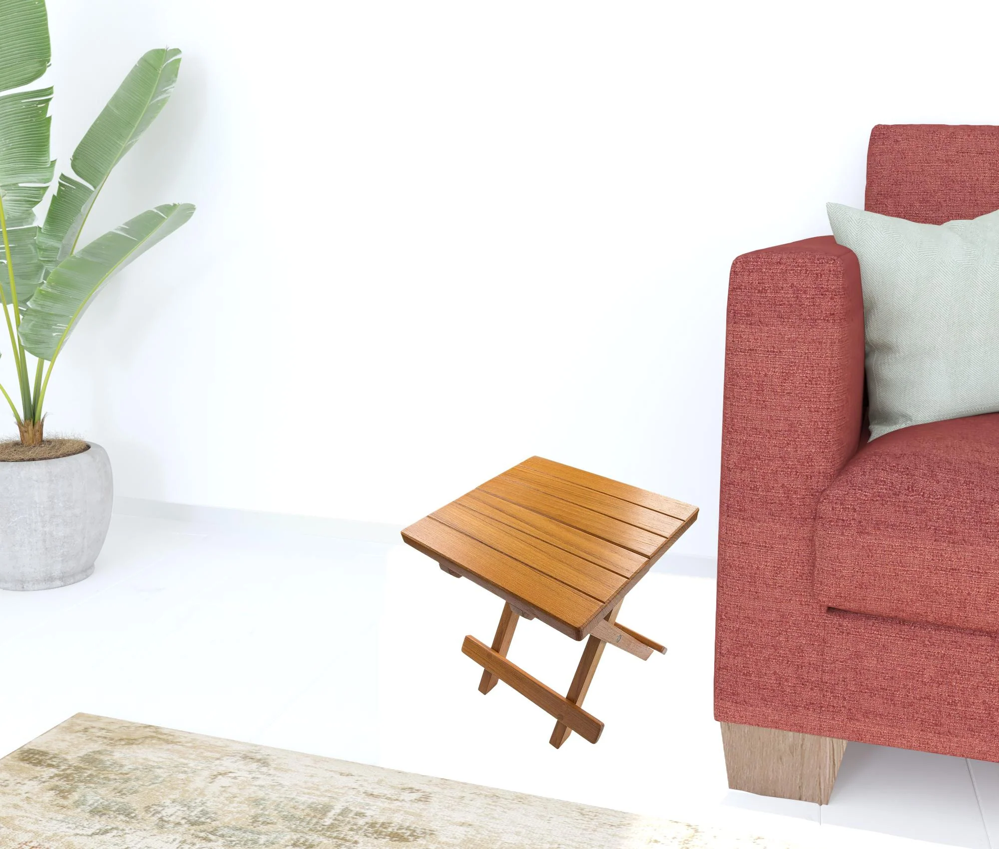 12" Brown Solid Wood Square End Table By Homeroots - Image 5