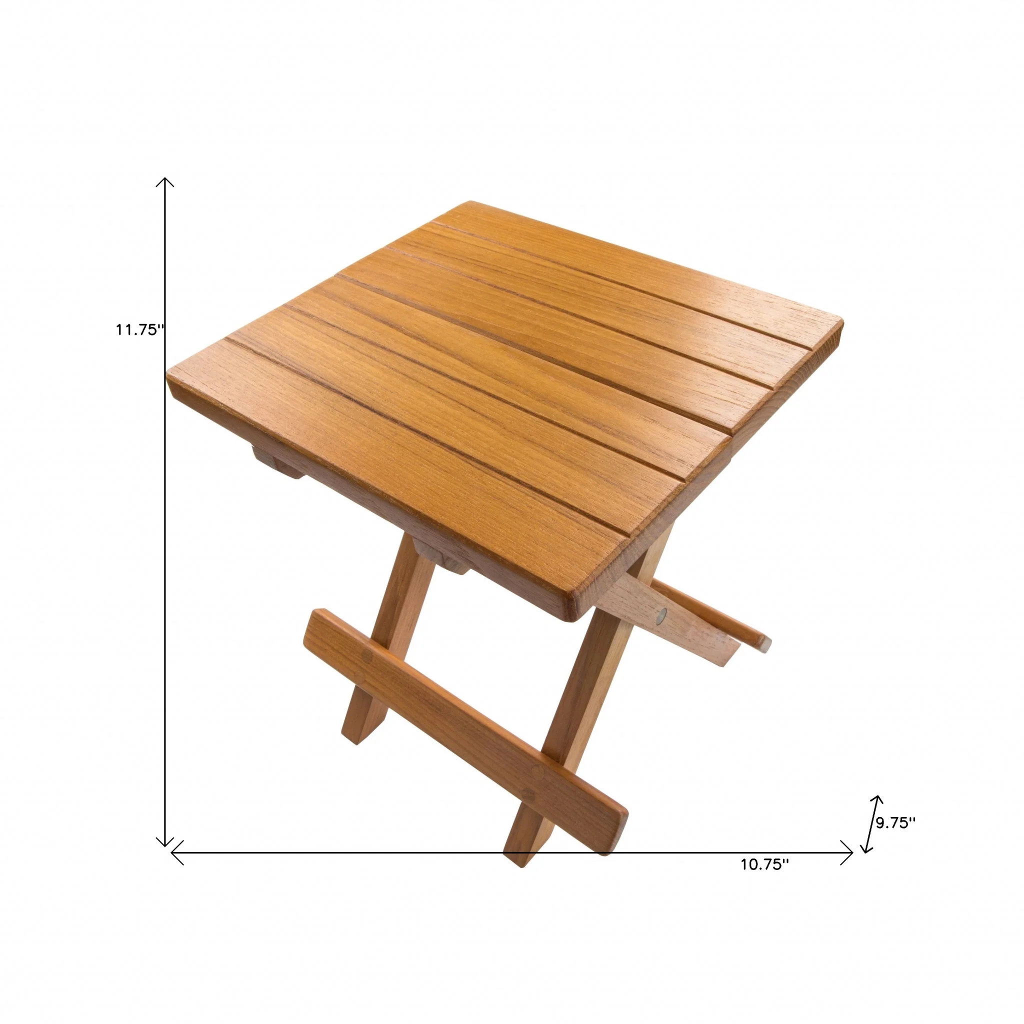 12" Brown Solid Wood Square End Table By Homeroots - Image 7
