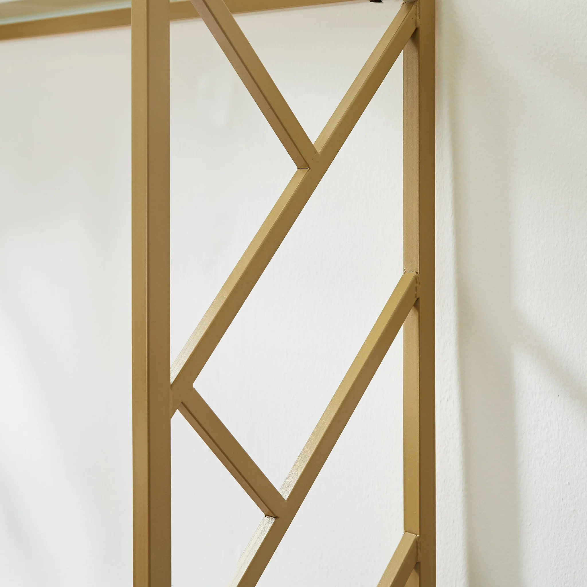 12" Clear and Gold Glass Frame Console Table By Homeroots - Image 3