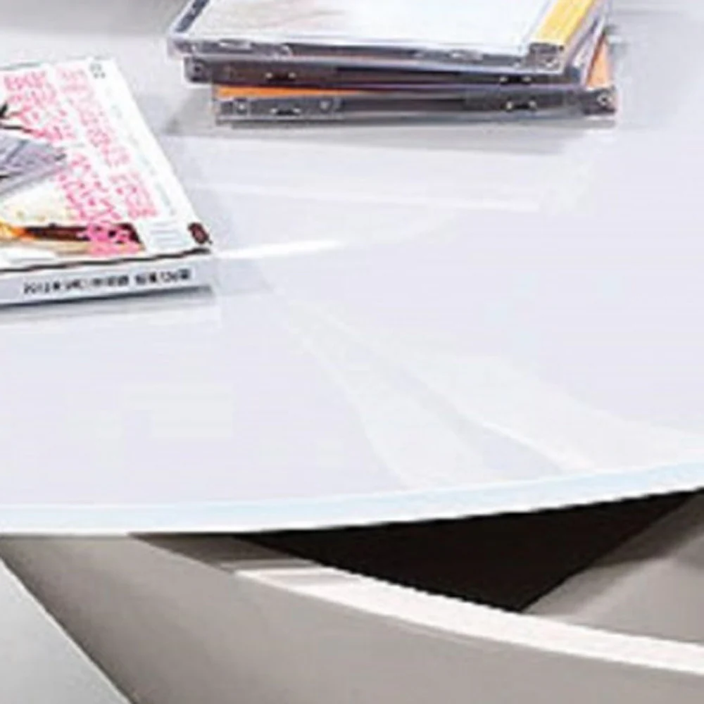 12' Grey Glass Coffee Table with a Swivel Compartment By Homeroots - Image 4