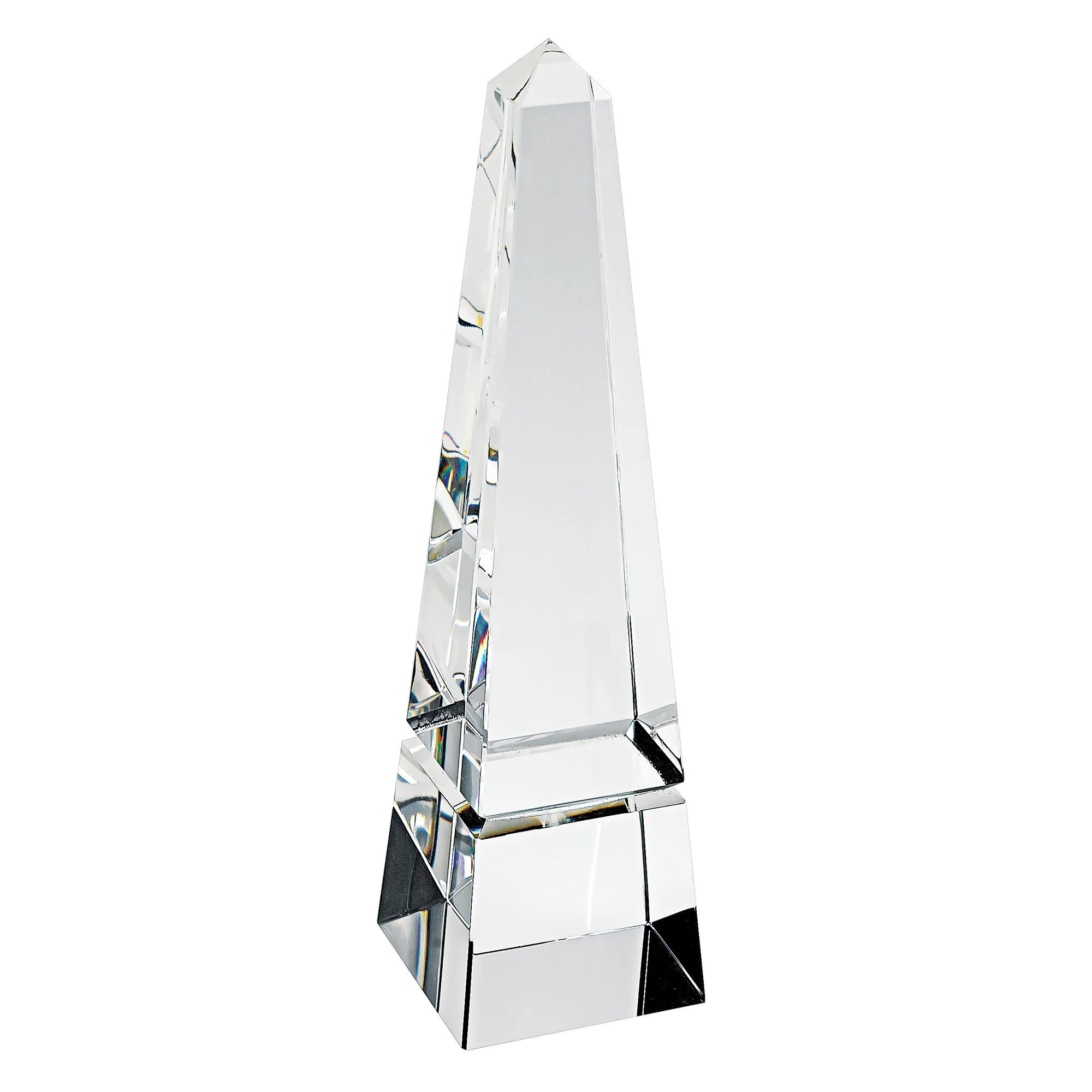 12 Hand Crafted Crystal Obelisk By Homeroots - Image 3