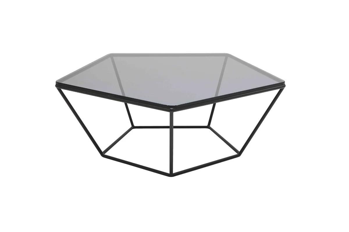 12' Metal and Glass Coffee Table By Homeroots - Image 3