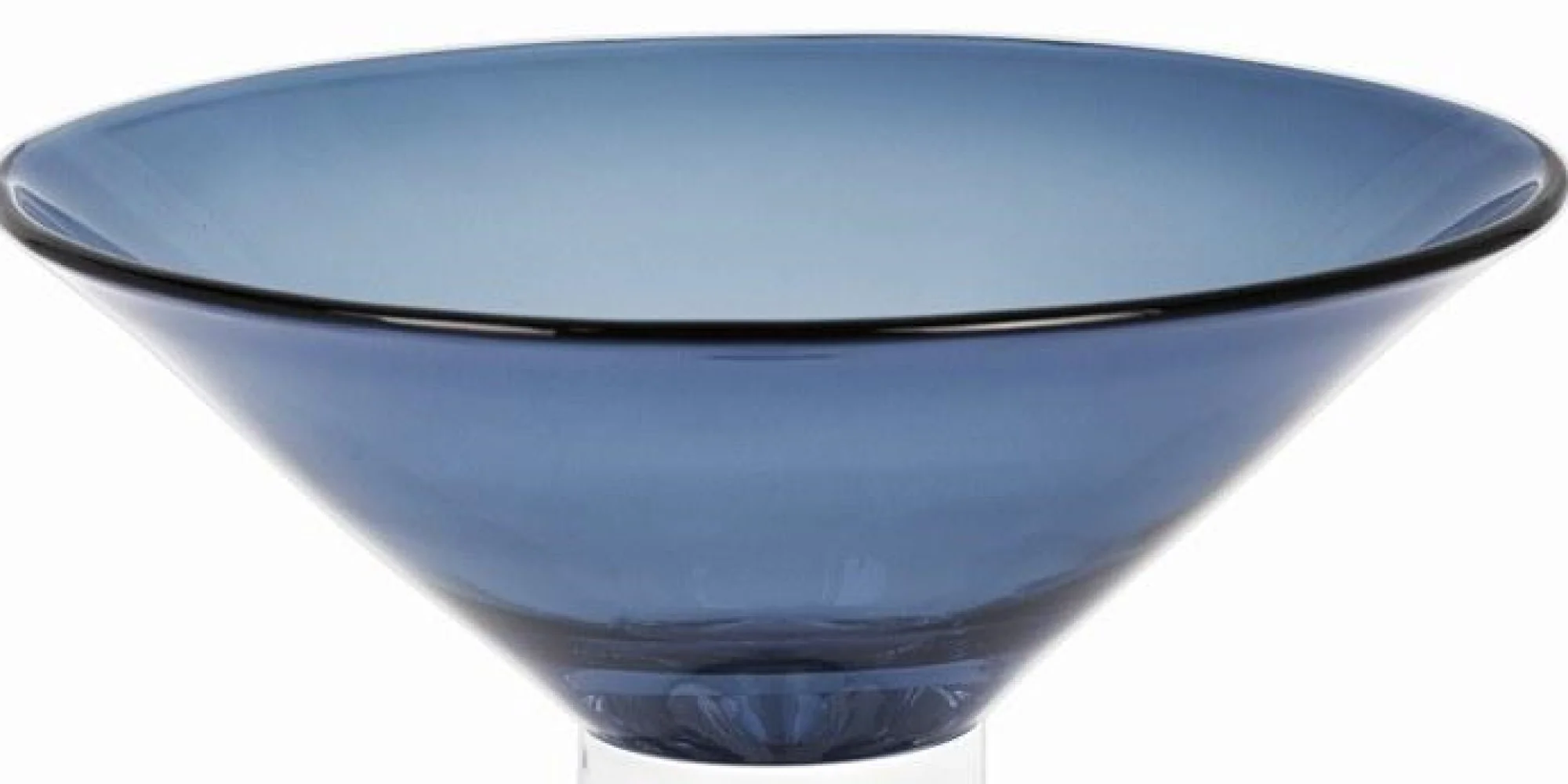 12 Mouth Blown Crystal Midnight Blue Centerpiece Bowl By Homeroots - Image 3