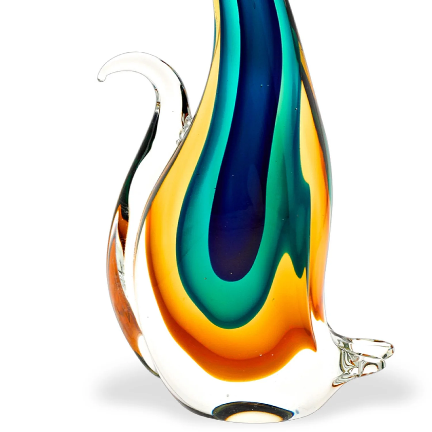 12 Mouth Blown MultiColor Feline Art Glass By Homeroots - Image 2