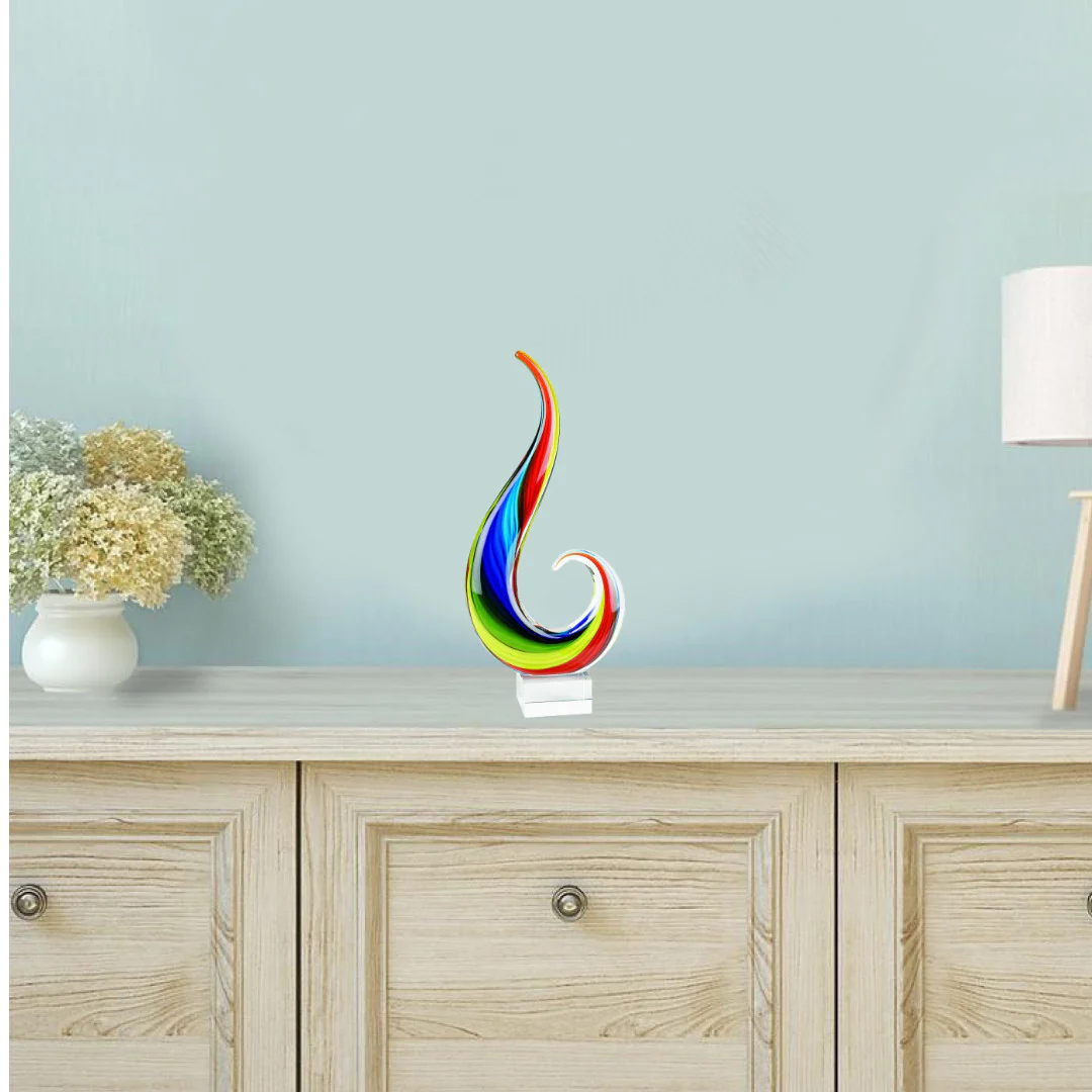 12 MultiColor Art Glass Centerpiece By Homeroots - Image 3