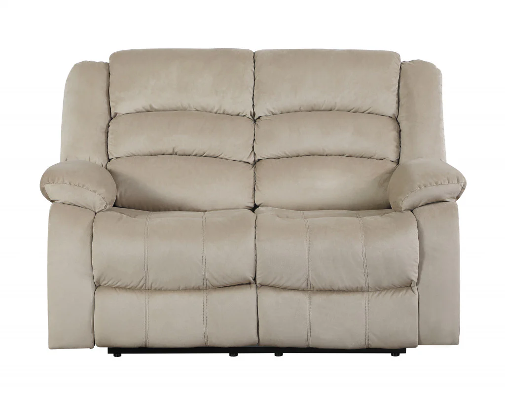 120" Contemporary Beige Fabric Sofa Set By Homeroots - Image 4