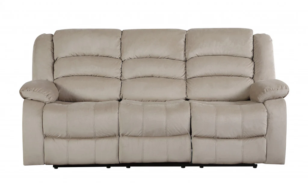 120" Contemporary Beige Fabric Sofa Set By Homeroots - Image 5