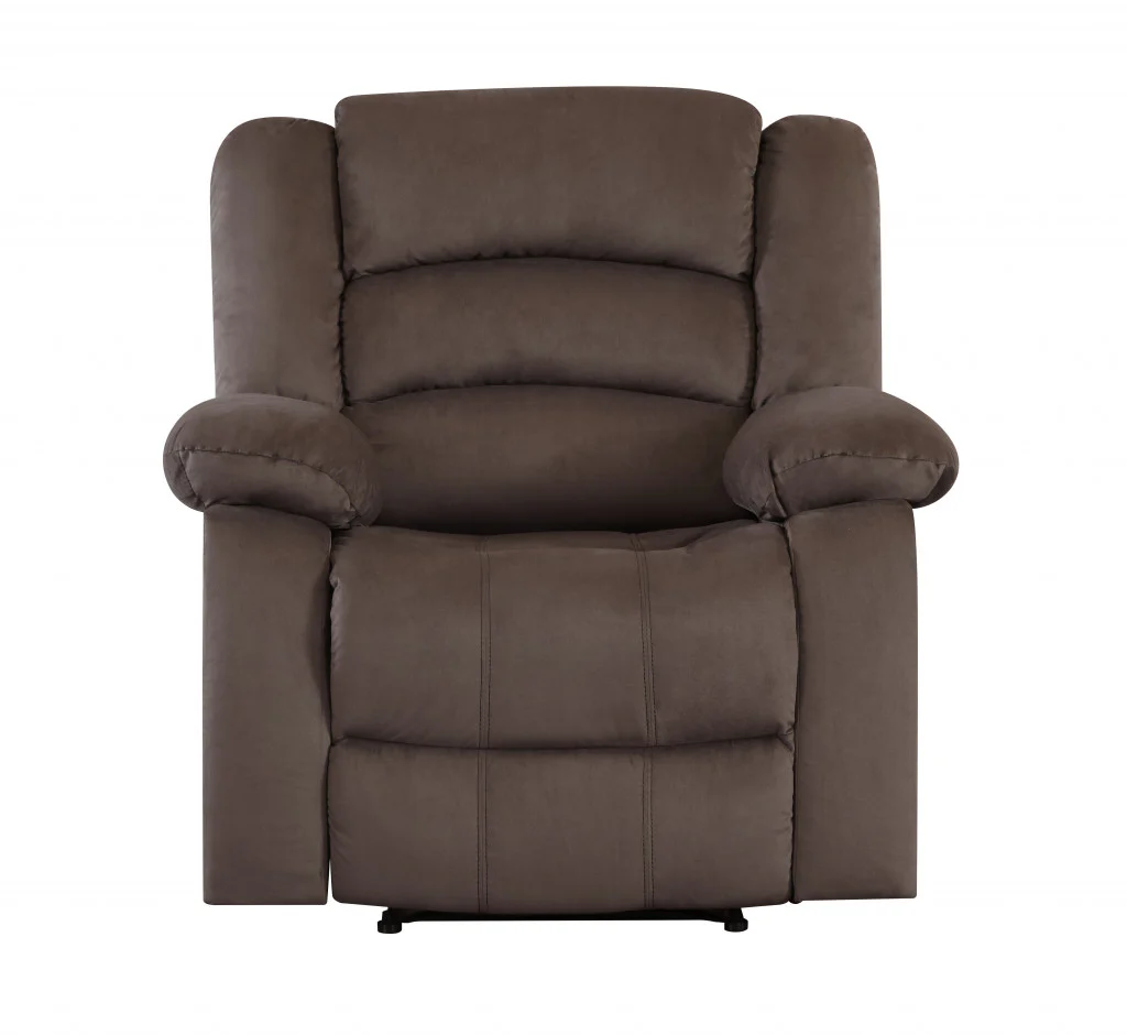 120" Contemporary Brown Fabric Sofa Set By Homeroots - Image 3