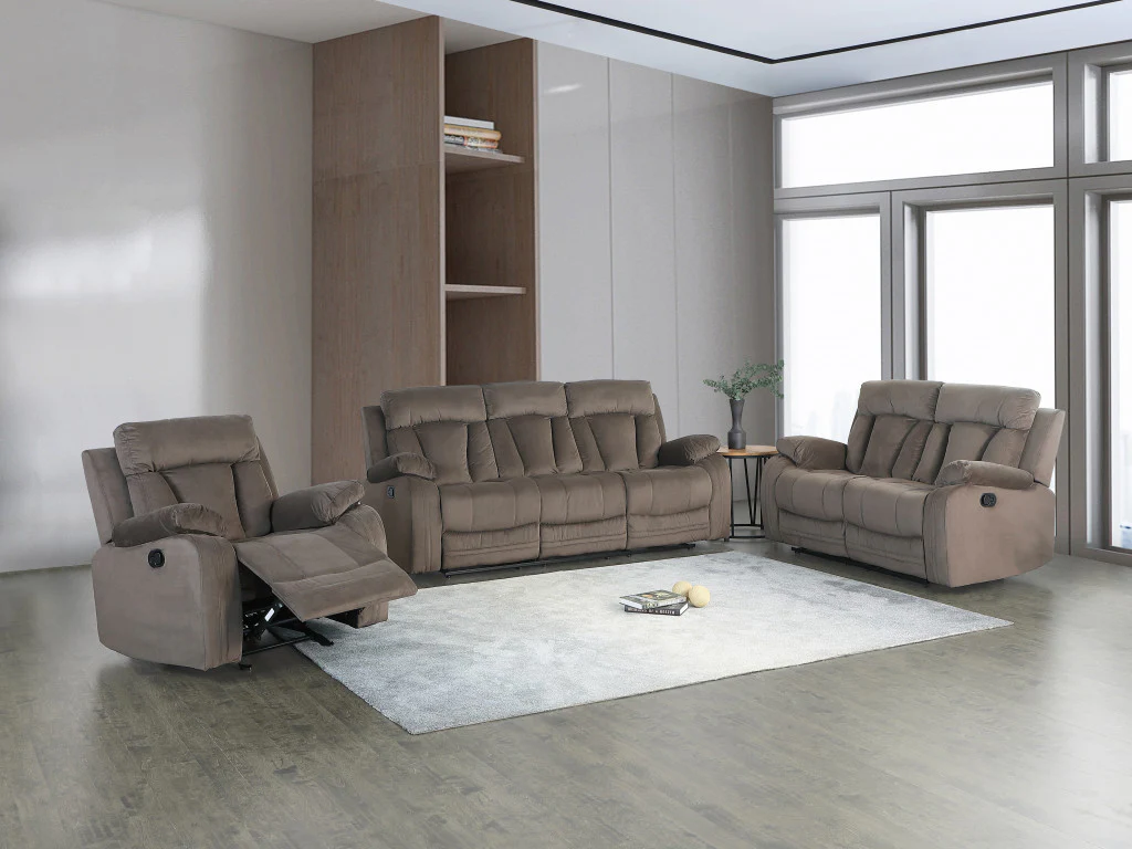 120" Modern Brow Fabric Sofa Set By Homeroots - Image 2