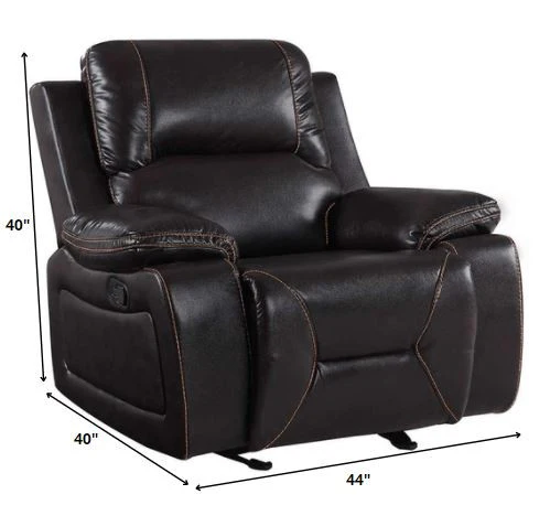 124" Classy Brown Leather Sofa Set By Homeroots - Image 4