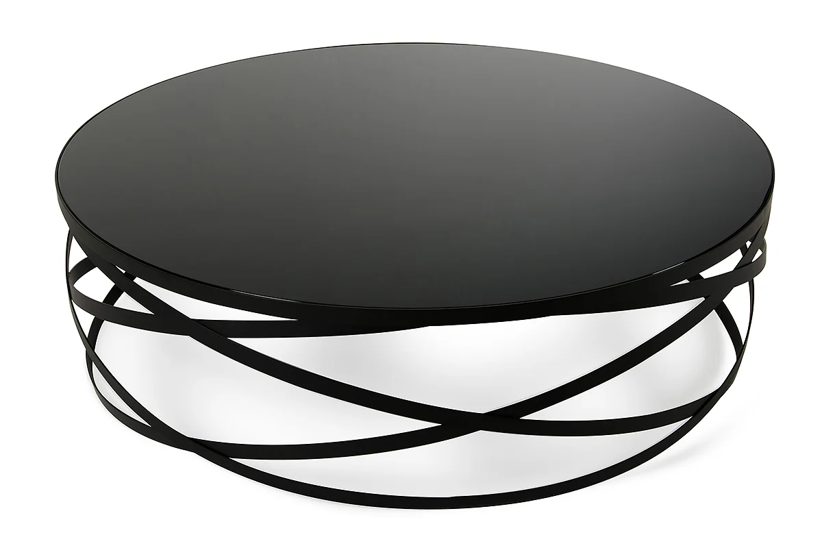 13' Black Metal and Glass Coffee Table By Homeroots - Image 5
