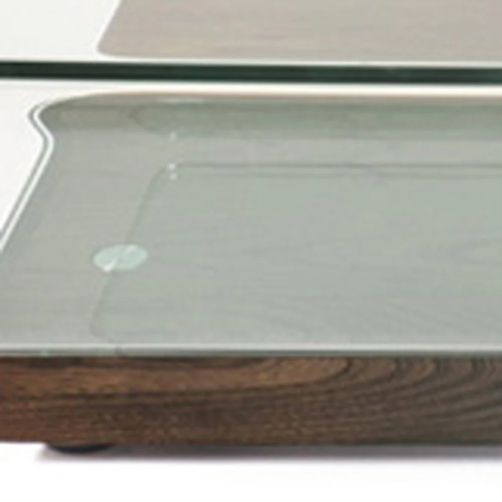 13" Elm Veneer and Glass Coffee Table By Homeroots - Image 5