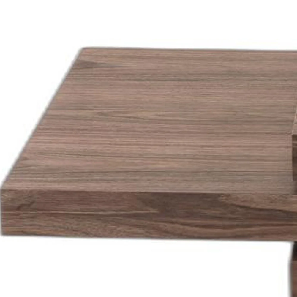 13' Walnut Veneer Coffee Table By Homeroots - Image 5