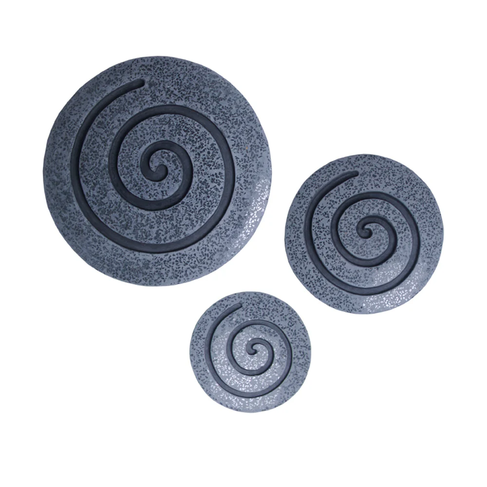 14" Gray Round Modern Spiral Wall Art By Homeroots - Image 2