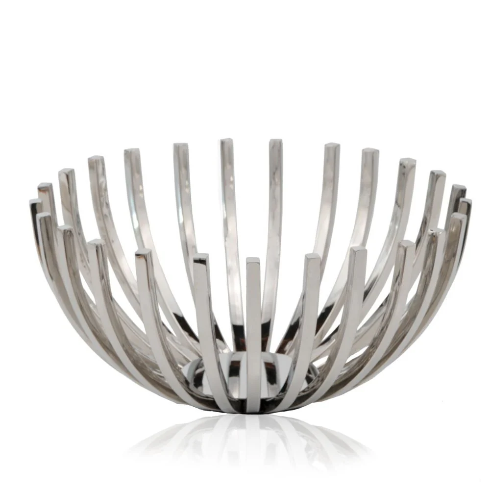 14' Round Stainless Steel Modern Open Centerpiece Bowl By Homeroots - Image 2