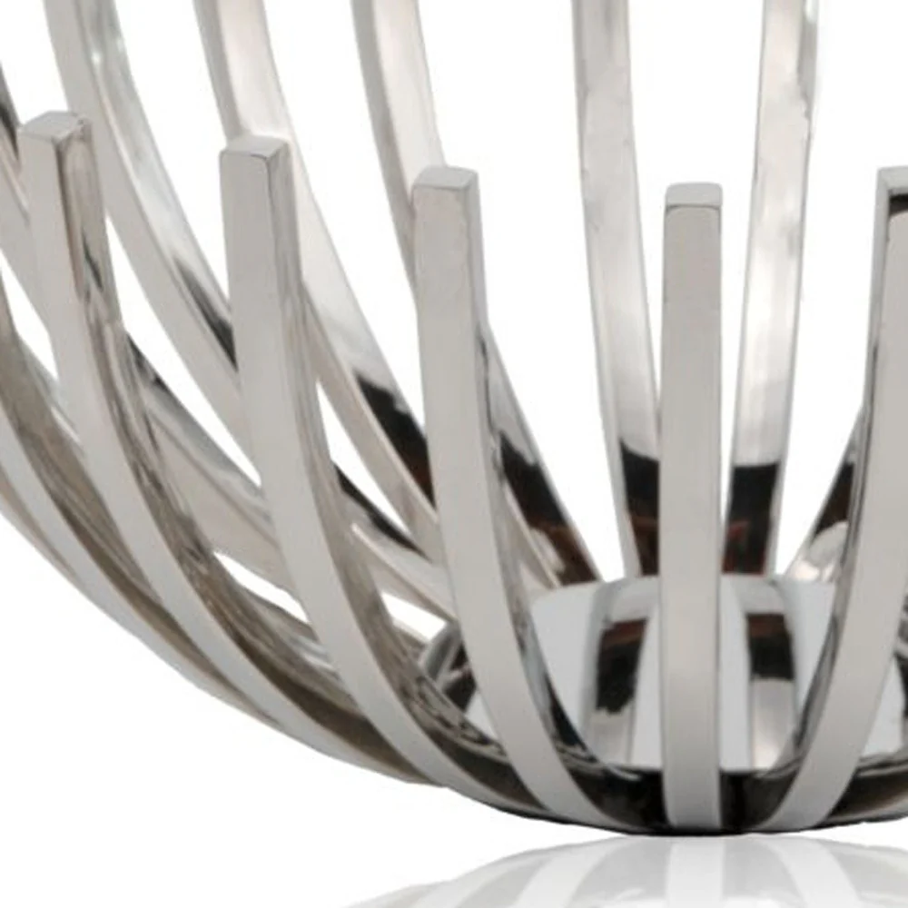 14' Round Stainless Steel Modern Open Centerpiece Bowl By Homeroots - Image 4