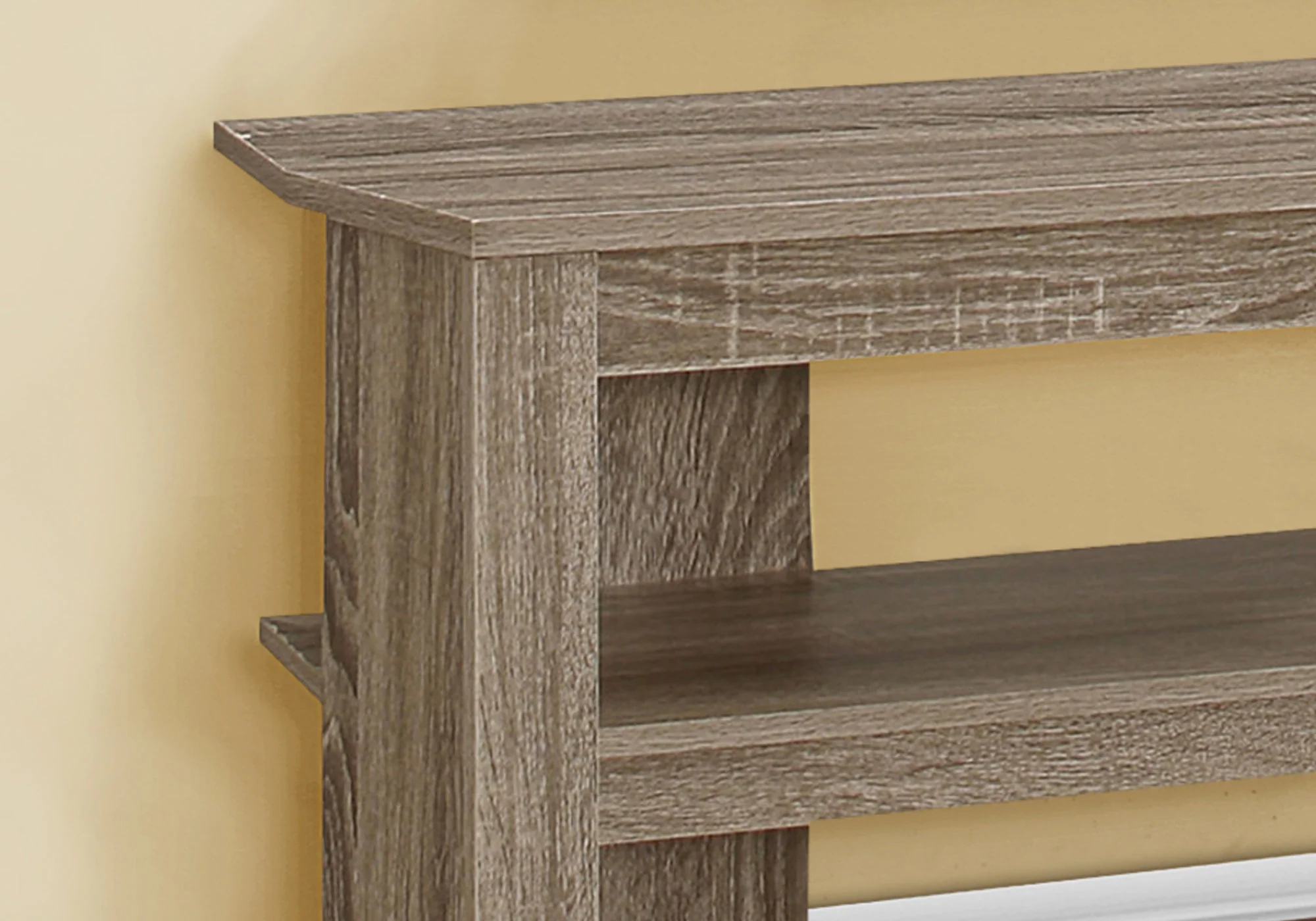 15.5" X 42" X 19.75" Dark Taupe Particle Board Laminate TV Stand By Homeroots - Image 2