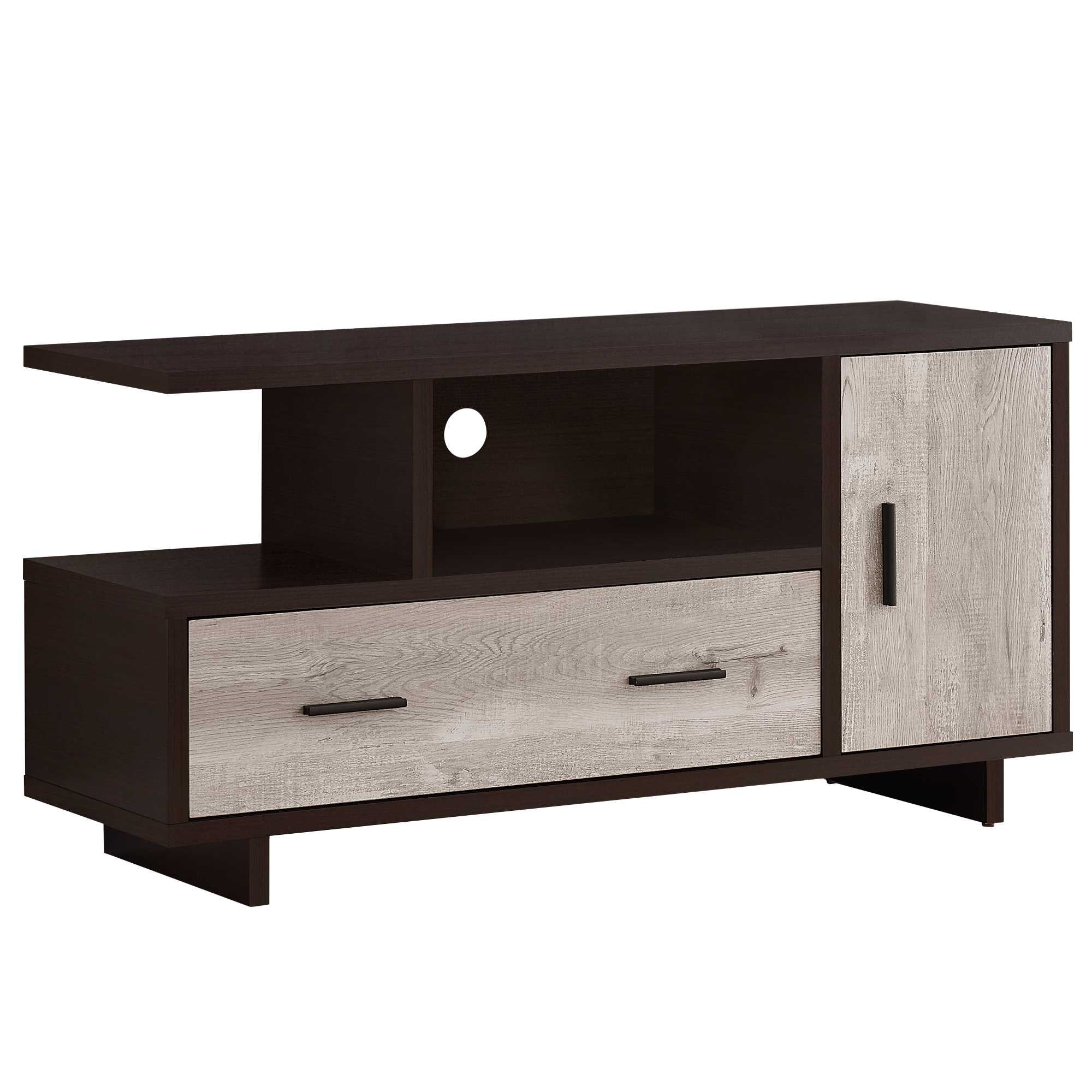 15.5" X 47.25" X 23.75" Cappuccinotaupe Reclaimed Wood Look  TV Stand By Homeroots - Image 2