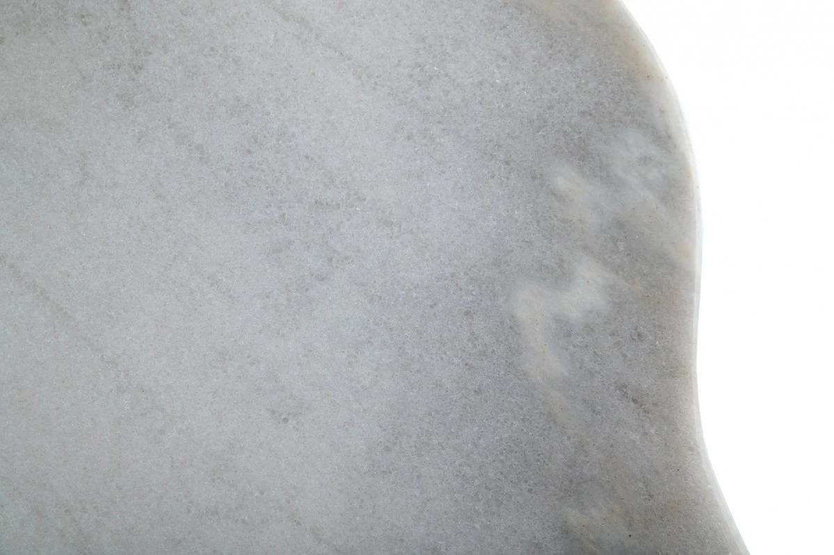 15" Black And White Marble Free Form End Table By Homeroots - Image 4