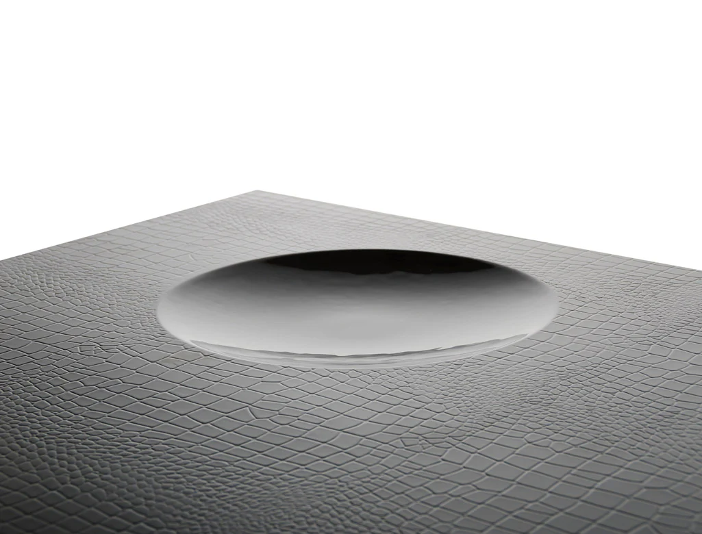 15" Black Leatherette Coffee Table with Crystals By Homeroots - Image 6