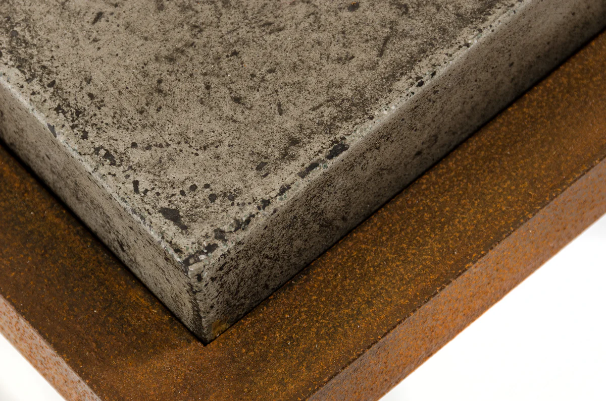 15' Concrete and Metal Coffee Table By Homeroots - Image 5