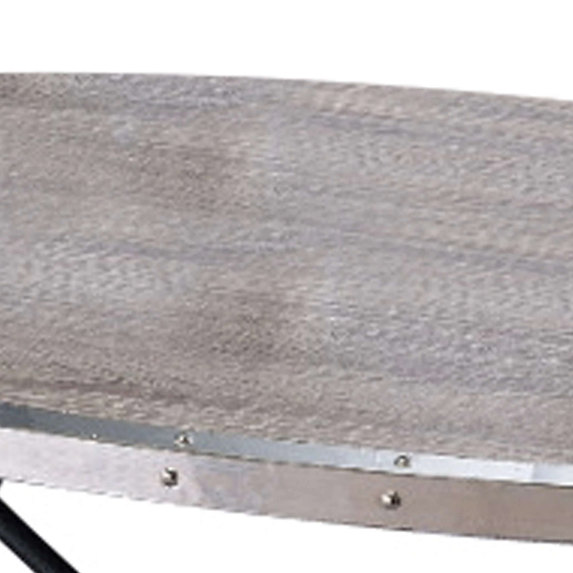 15 Inch Oval Coffee Table With Irregular Metal Base, Gray By Benzara - Image 5