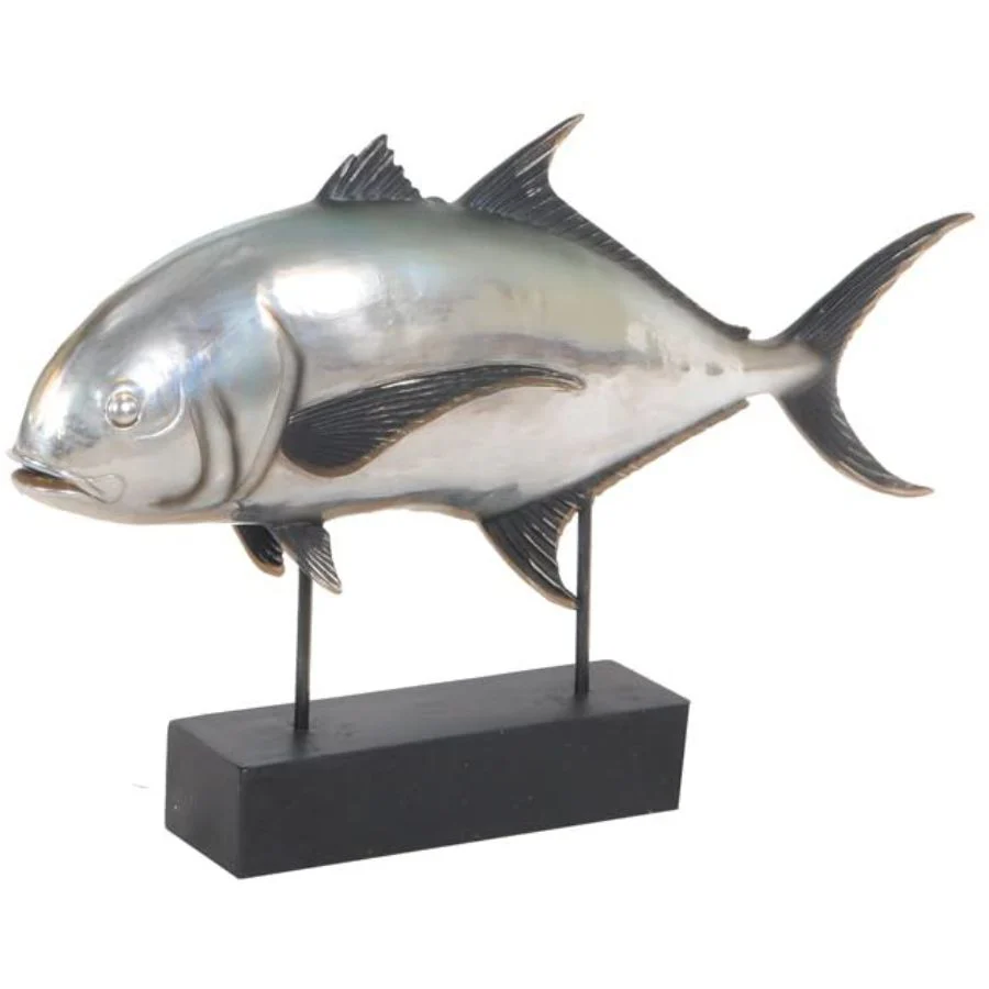 15" Multiple Colors Metal Hand Painted Sculpture By Homeroots - Image 2