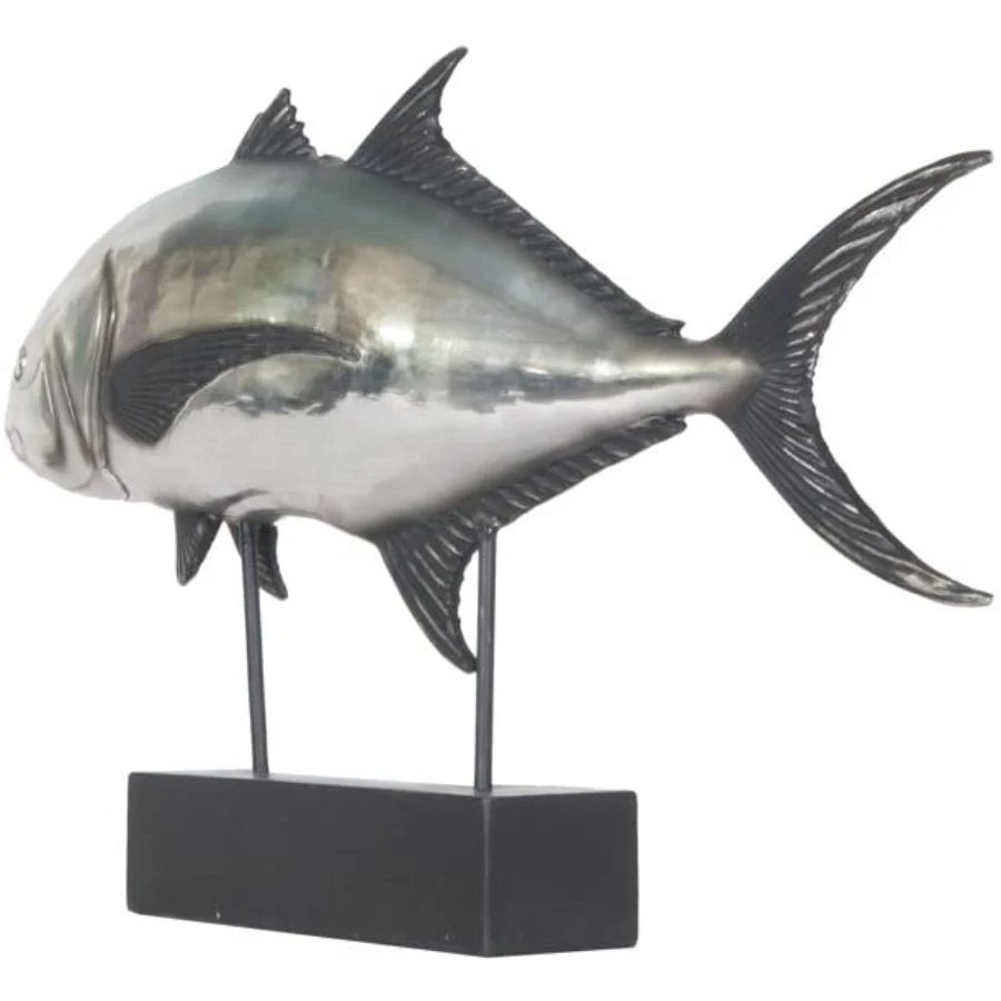 15" Multiple Colors Metal Hand Painted Sculpture By Homeroots - Image 4