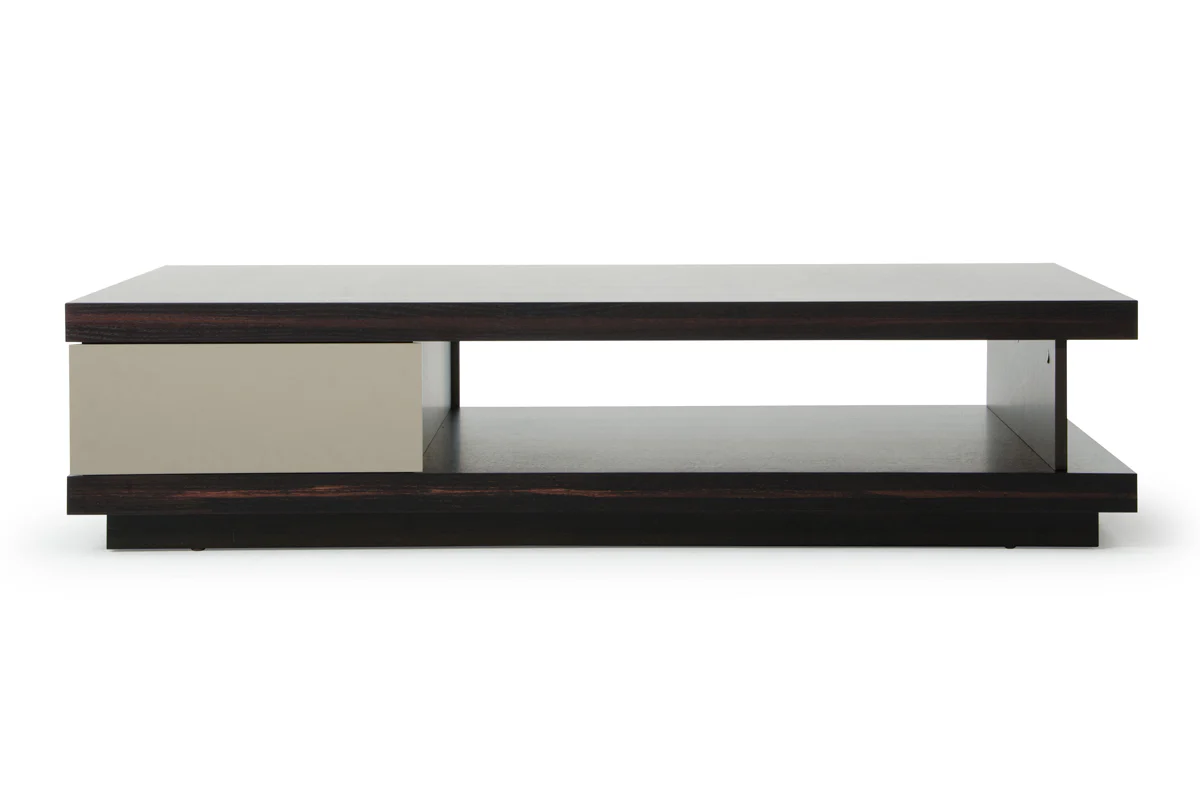 15' Oak and Grey Gloss Veneer Coffee Table By Homeroots - Image 2