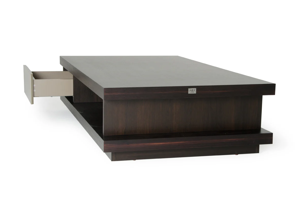 15' Oak and Grey Gloss Veneer Coffee Table By Homeroots - Image 5