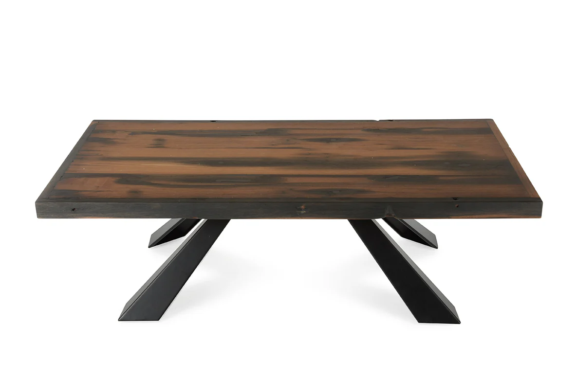 15' Ship Wood and Metal Coffee Table By Homeroots - Image 2