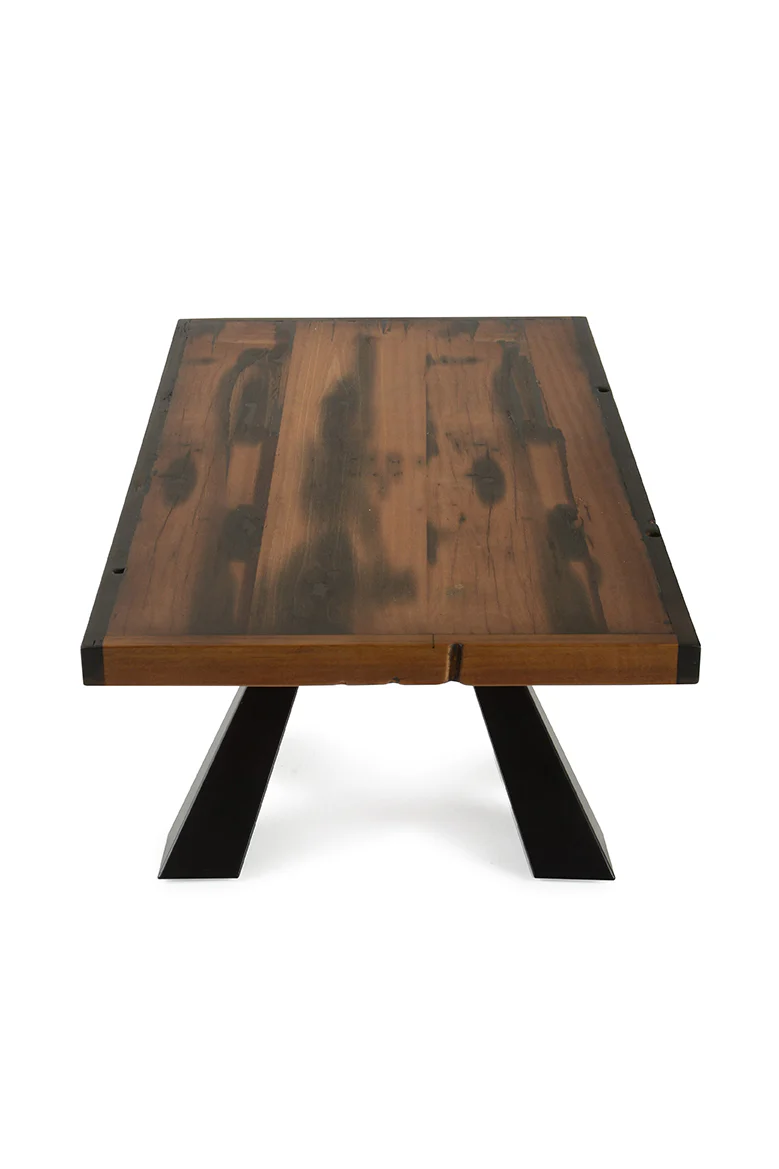 15' Ship Wood and Metal Coffee Table By Homeroots - Image 4