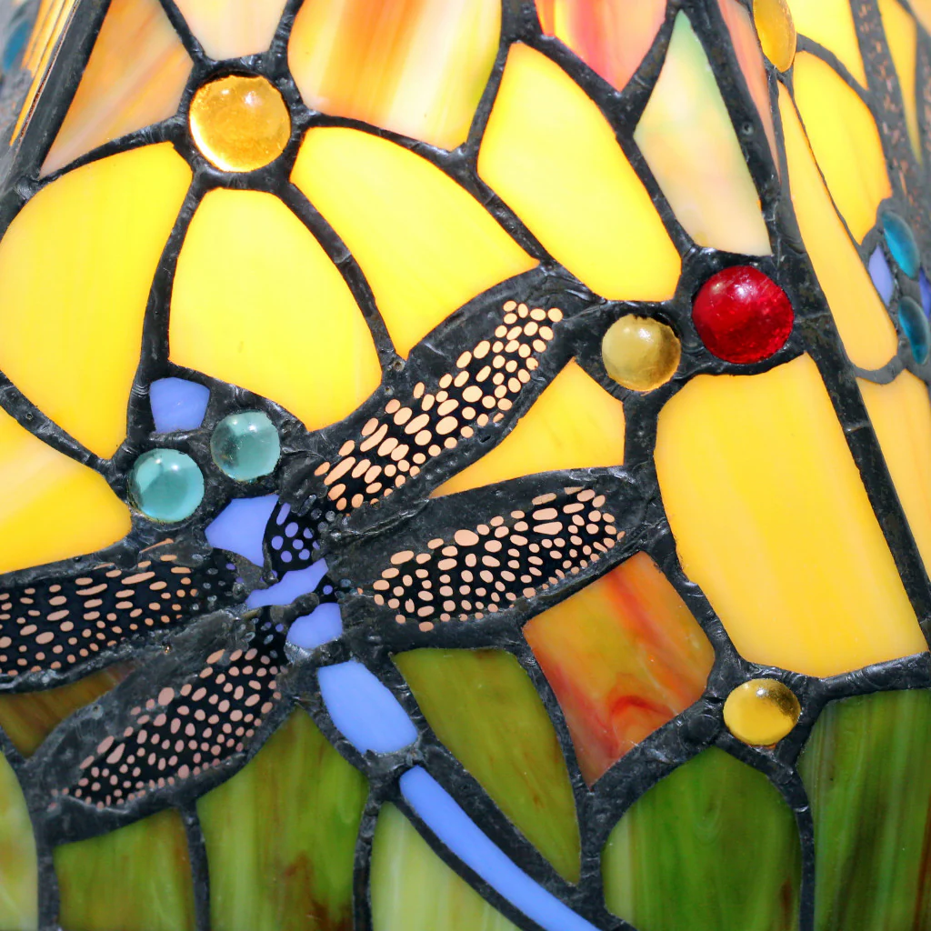 15" Tiffany Style Blue Dragonflies Table Lamp By Homeroots - Image 4