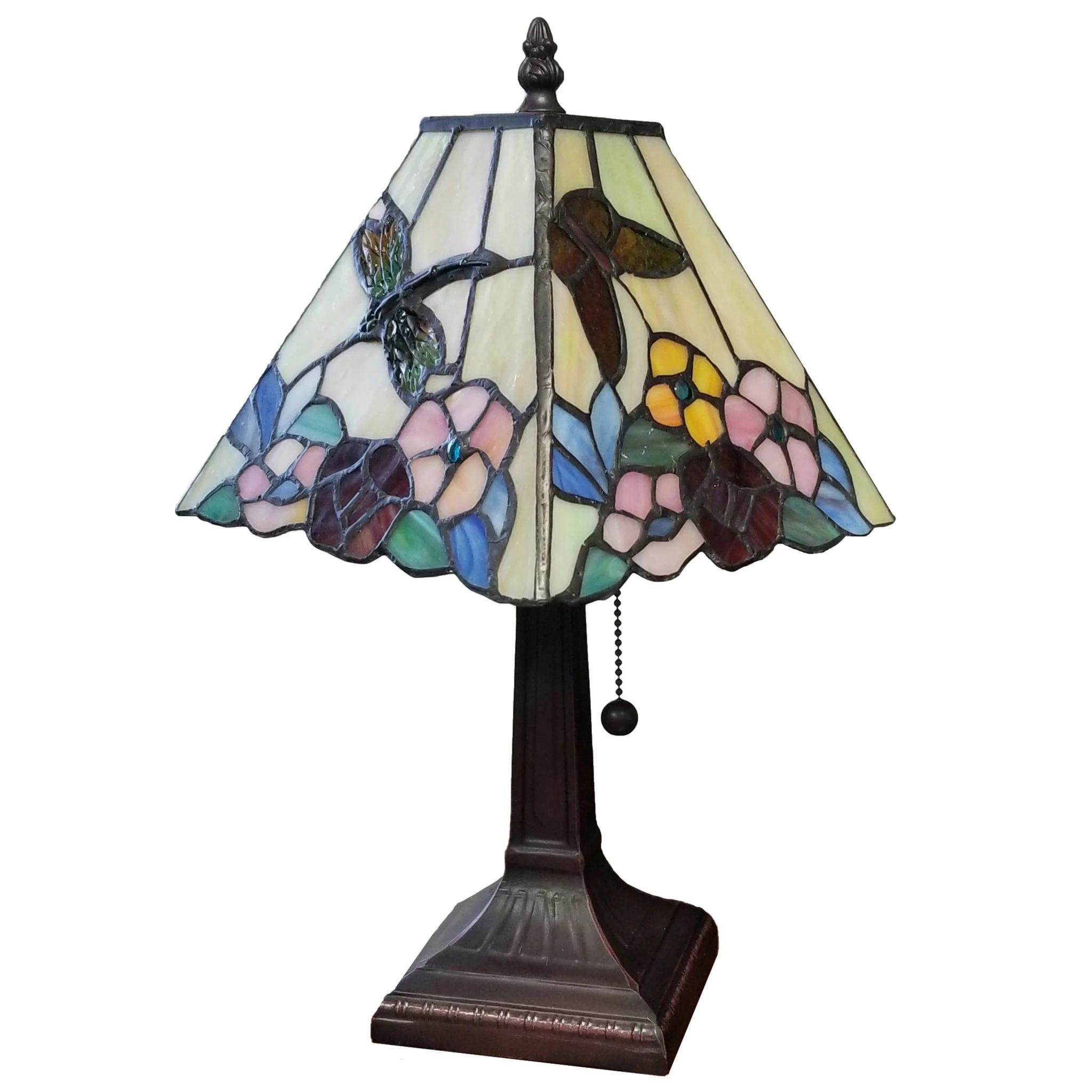 15" Tiffany Style Hummingbird Multi Flower Table Lamp By Homeroots - Image 2