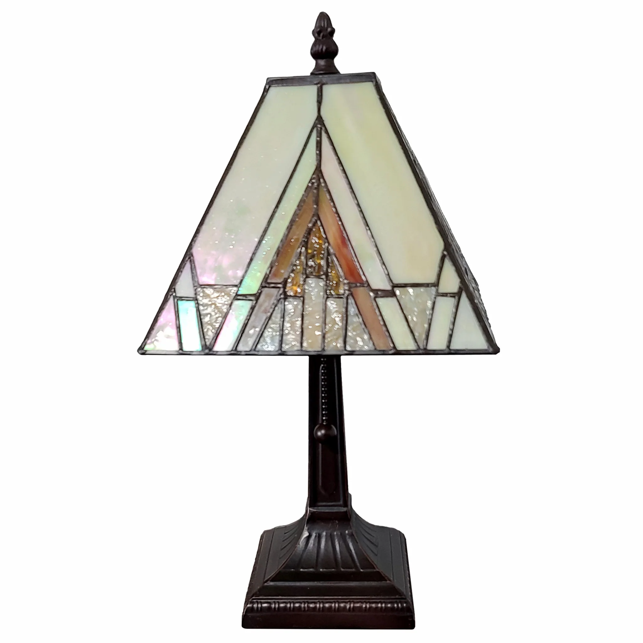 15" Tiffany Yellow and Amber Mission Style Table Lamp By Homeroots - Image 5