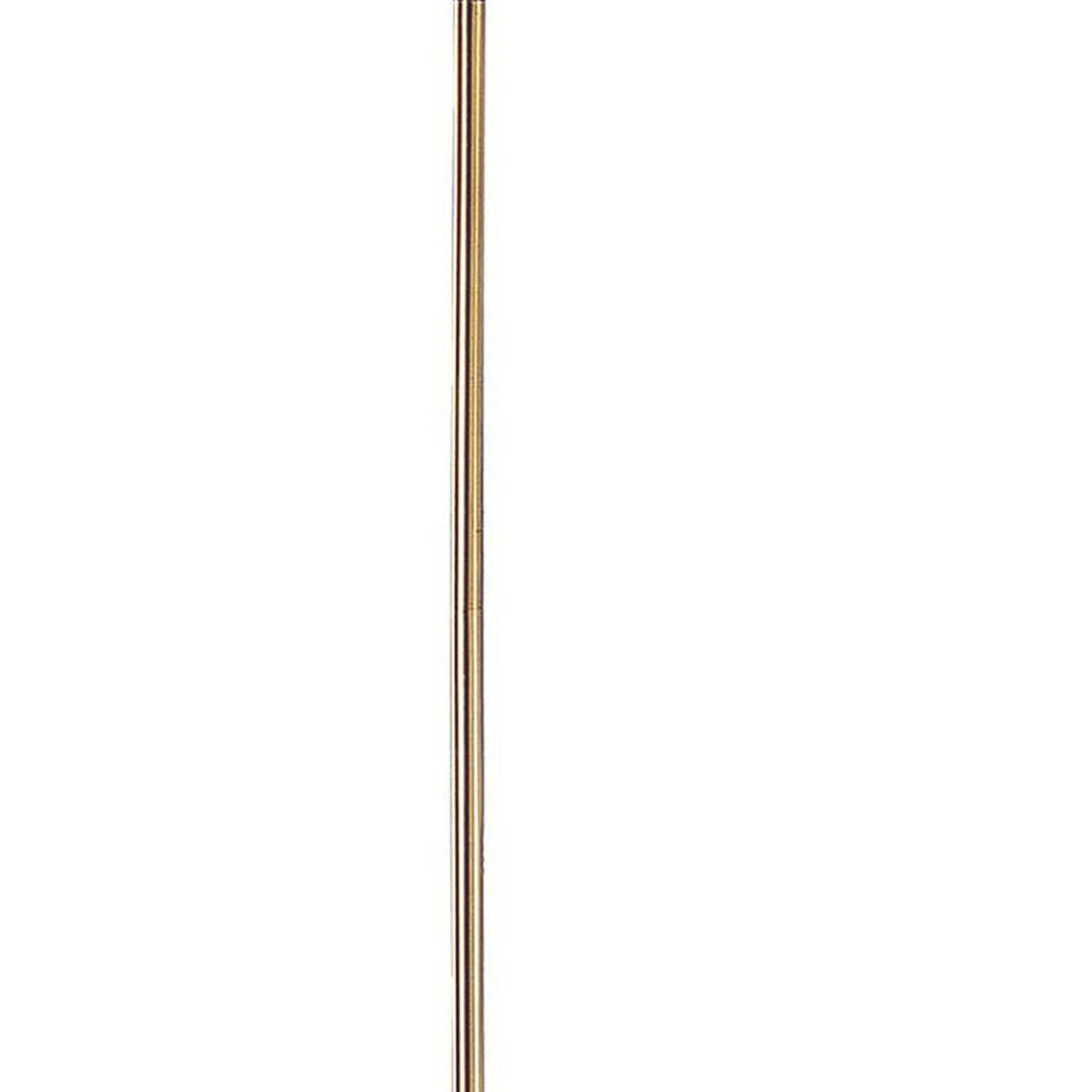 150 Watt 6 Way Metal Floor Lamp With Fabric Tapered Shade, Gold By Benzara - Image 3