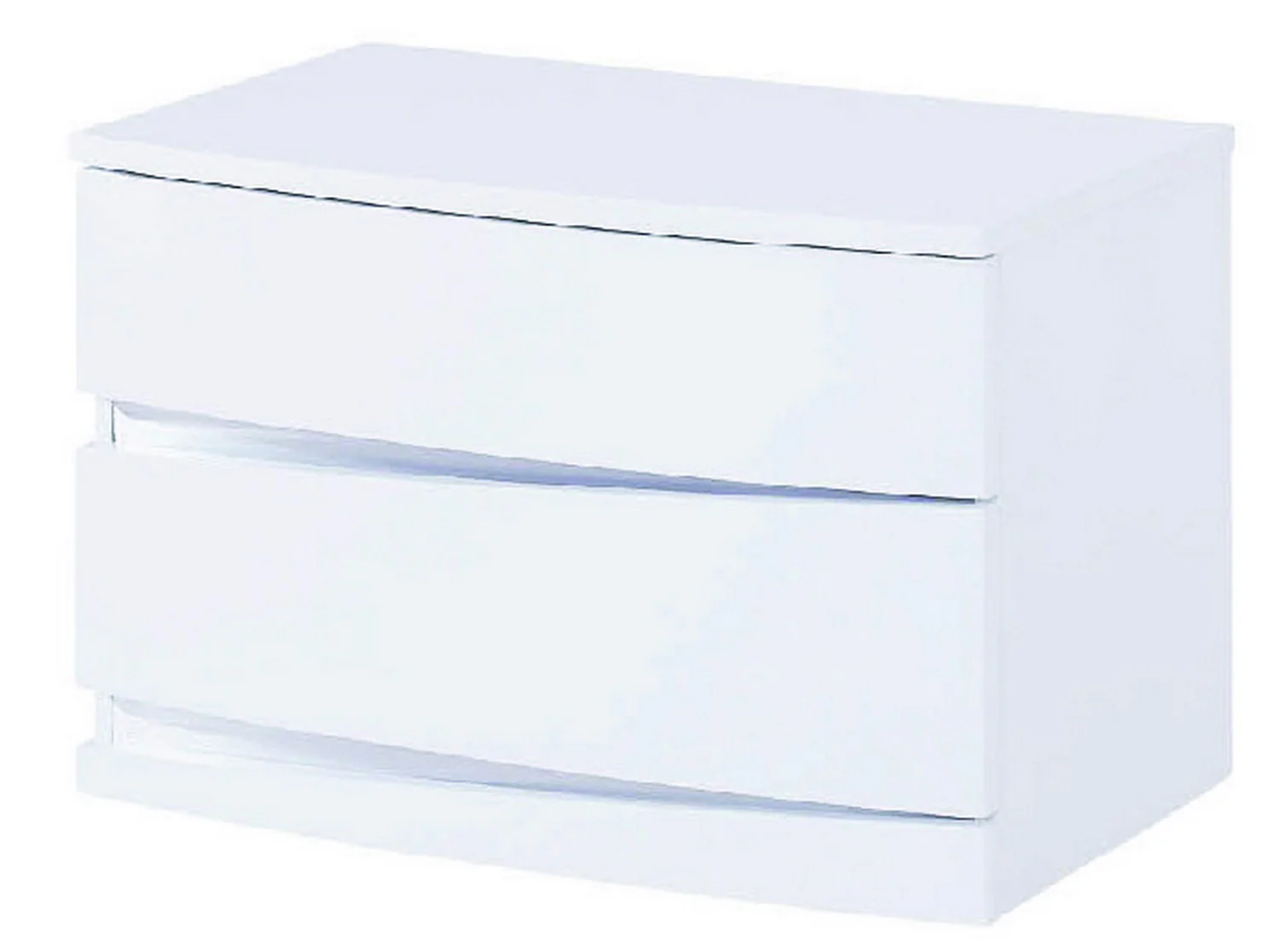 16.5" Exquisite White High Gloss Nightstand By Homeroots - Image 2