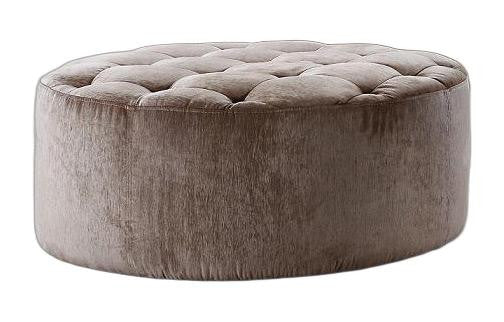 16.5' MDF and Velour Ottoman Tufted with Artificial Crystals By Homeroots - Image 3